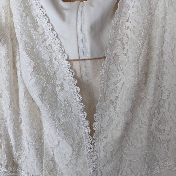 Sheath Wedding Gown - Ivory/White - illusion neck - Picture 5 of 6